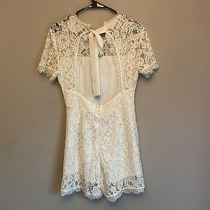 Francesca’s White Lace Romper